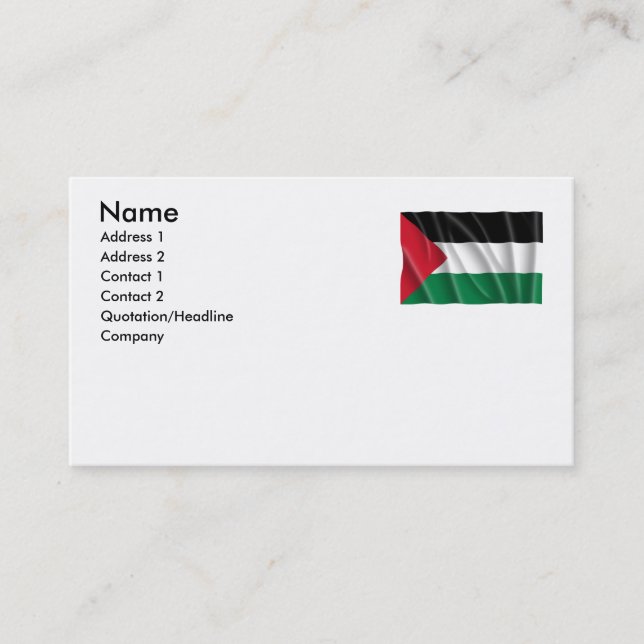 PALESTINE BUSINESS CARD (Front)