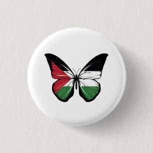 Palestine Butterfly Flag 3 Cm Round Badge