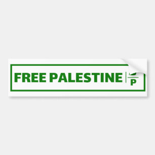 Palestine car registration plate - Free Palestine. Bumper Sticker