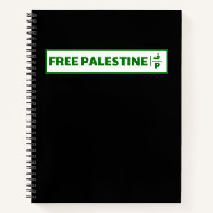 Palestine car registration plate - Free Palestine. Notebook