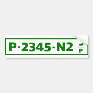 Palestine car registration plate - not real bumper sticker