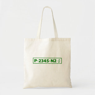 Palestine car registration plate - not real  tote bag