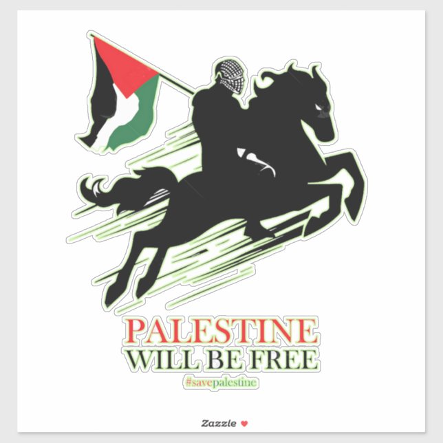   Palestine Car Sticker, Palestinian Flag Decal, G (Sheet)