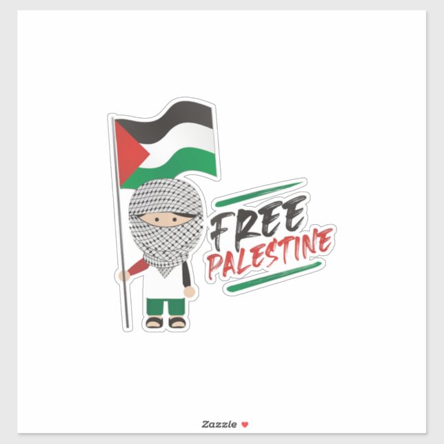 Palestine Car Sticker, Palestinian Flag Decal, Gaz (Sheet)