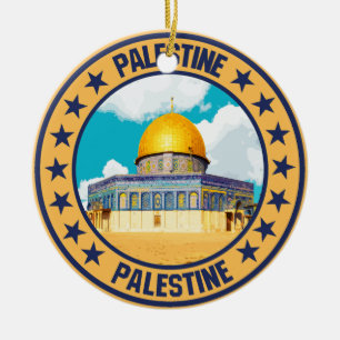 Palestine ceramic tree decoration