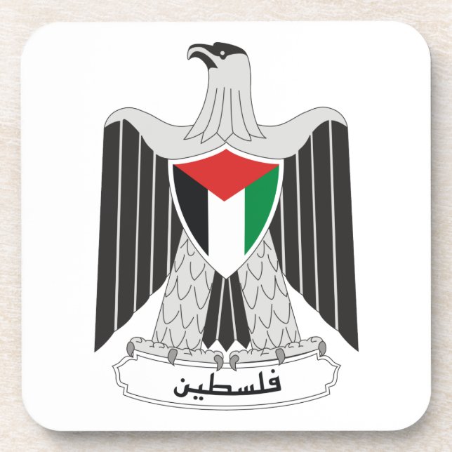 palestine coat of arms coaster (Front)