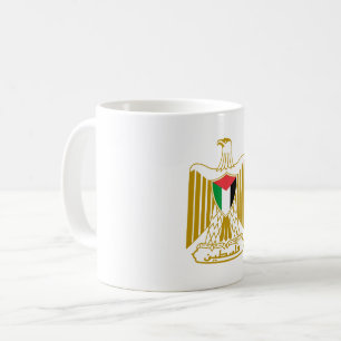 Palestine country coat arms symbol emblem flag eag coffee mug