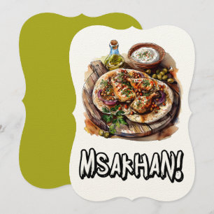 Palestine Cuisine Msakhan Olive Oil- مسخن فلسطين Invitation
