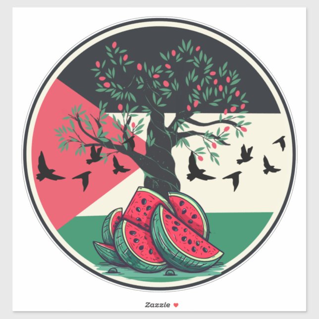 palestine culuture palestine watermelon olive tree (Sheet)