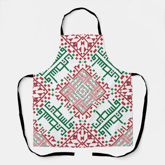 Palestine Embroidery tatreez Pattern  Apron (Front)