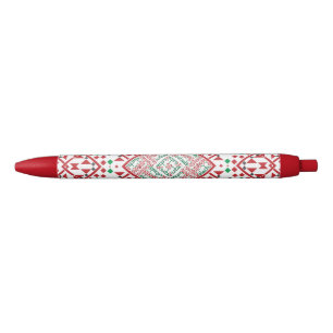 Palestine Embroidery tatreez Pattern  Black Ink Pen