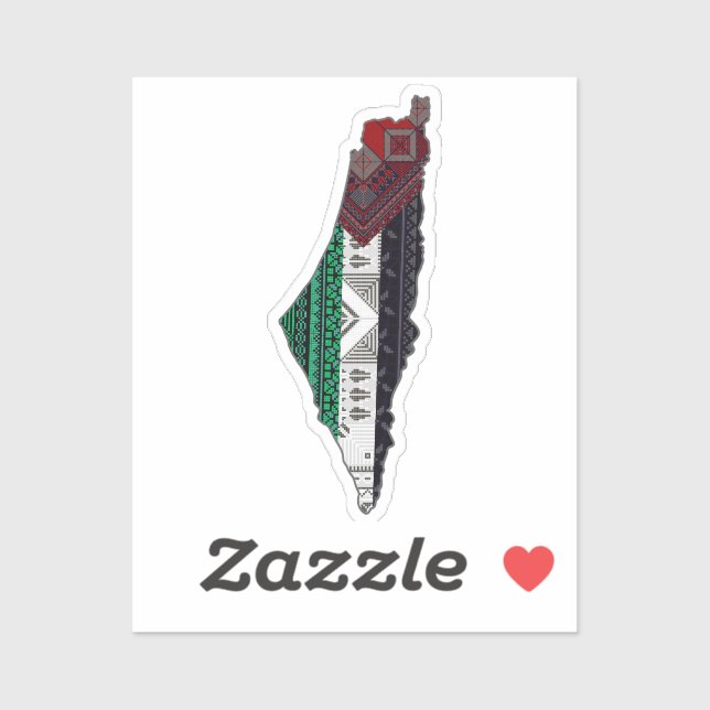 Palestine Embroidery tatreez Pattern flag map free (Sheet)