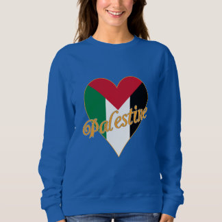 Palestine Flag فلسطين Arabic & English WordArt Sweatshirt