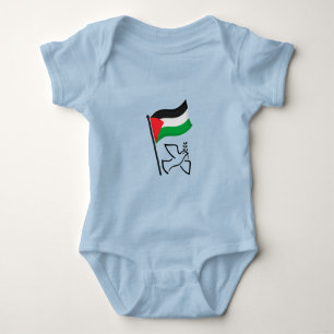 Palestine Flag فلسطين Peace Dove Free Palestine Baby Bodysuit