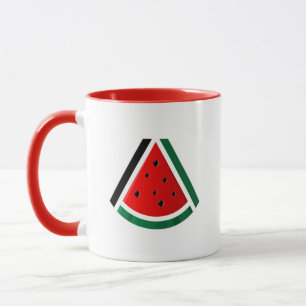Palestine Flag فلسطين Peace Love   Watermelon Flag Mug