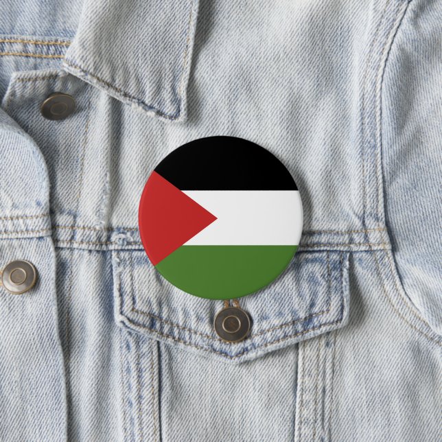 Palestine flag 7.5 cm round badge (In Situ)
