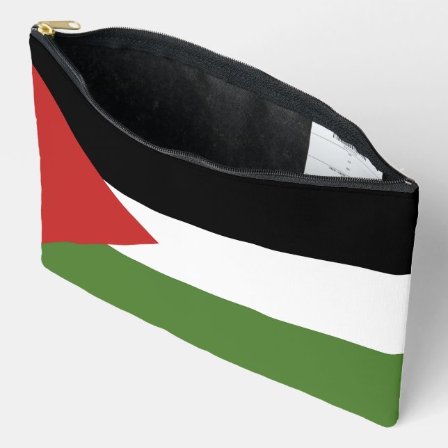 Palestine flag accessory pouch (Open)