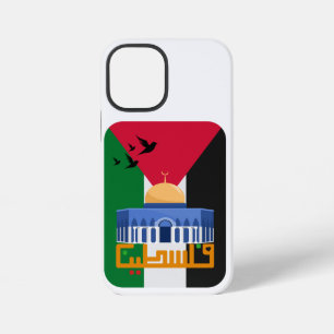  Palestine flag Arabic text iPhone 12 Mini Case