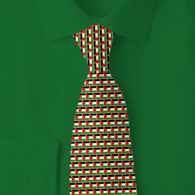 Palestine Flag Brick Pattern Tie (Creator Uploaded)