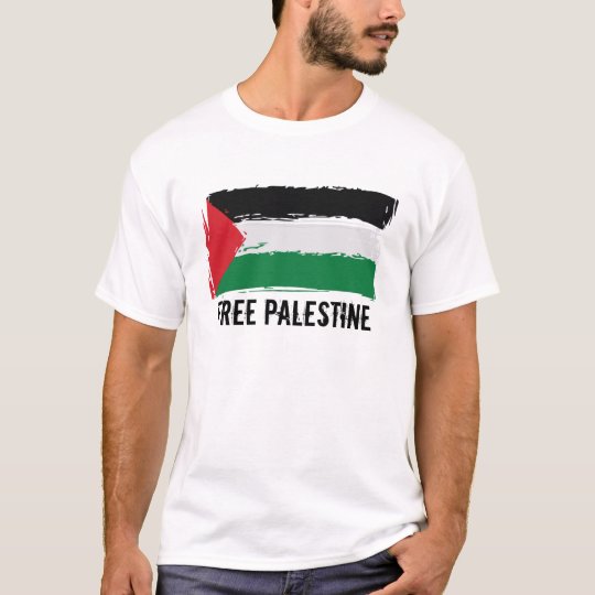 Palestine Flag Brush Art - Free Palestine T-Shirt