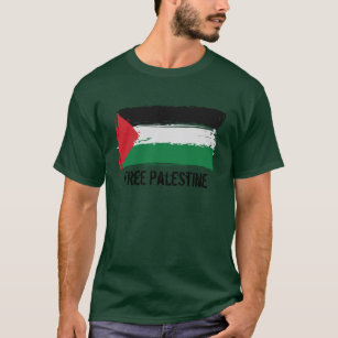 Palestine Flag Brush Art - Free Palestine T-Shirt