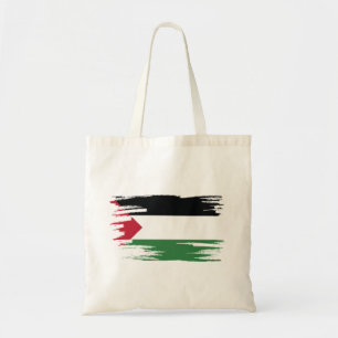 Palestine Flag Brush Art Tote Bag