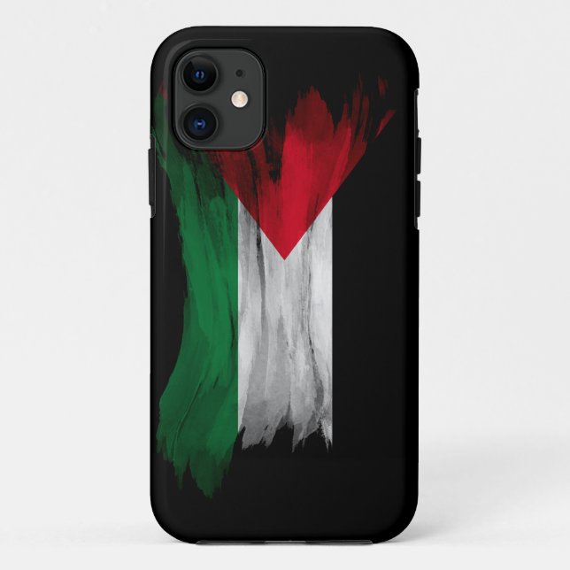 Palestine flag brush stroke, national flag Case-Mate iPhone case (Back)