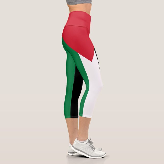 Palestine Flag Capri Leggings (Right)