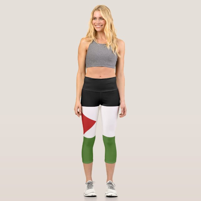 Palestine flag capri leggings (Front)