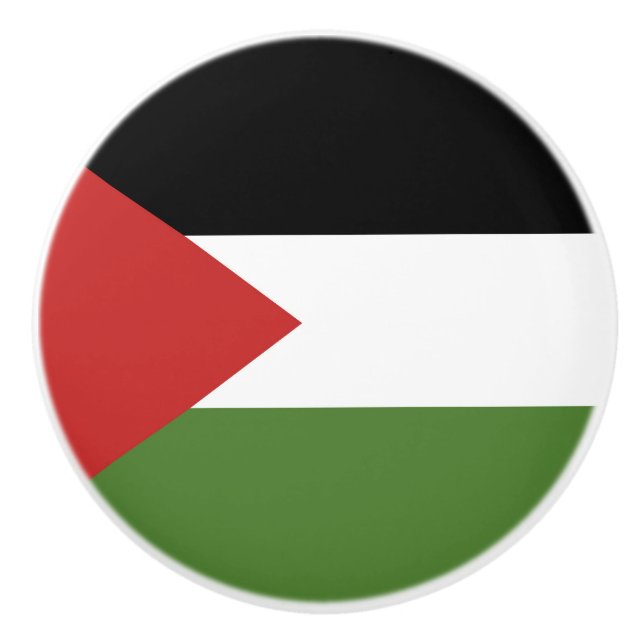 Palestine flag ceramic knob (Front)