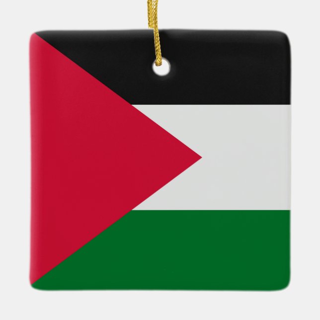 Palestine Flag Ceramic Ornament (Front)