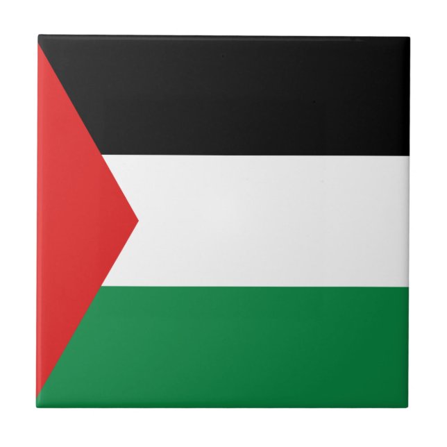 Palestine Flag Ceramic Tile (Front)
