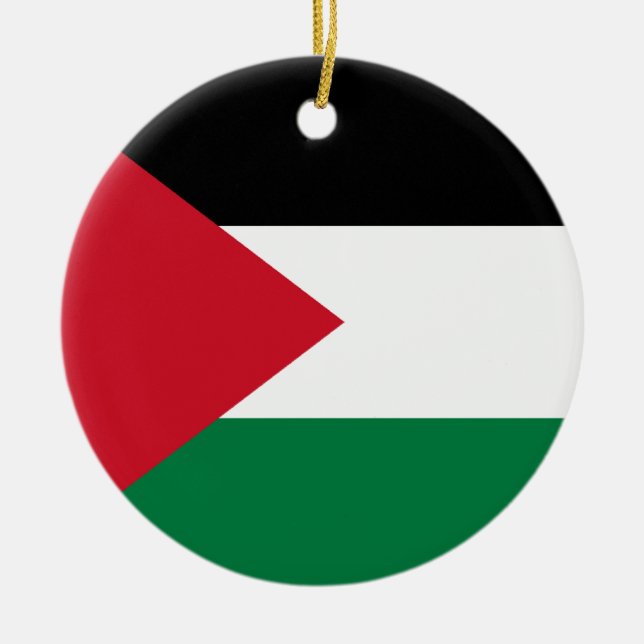 Palestine Flag Ceramic Tree Decoration (Front)