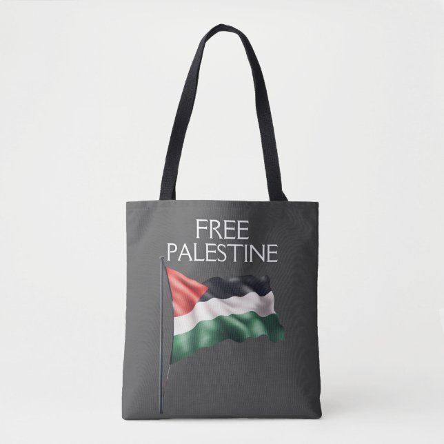 Palestine Flag Free Gaza Tote Bag (Front)