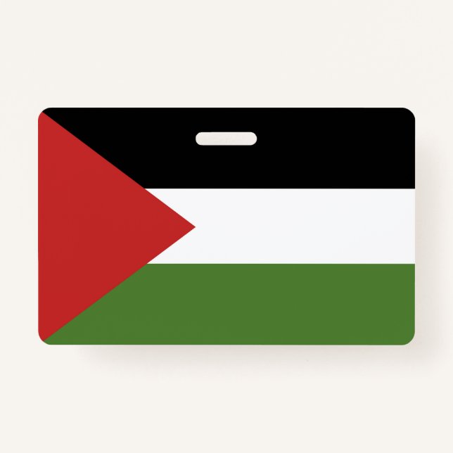 Palestine flag ID badge (Front)