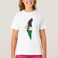 Palestine flag inside its map, Visit Palestine