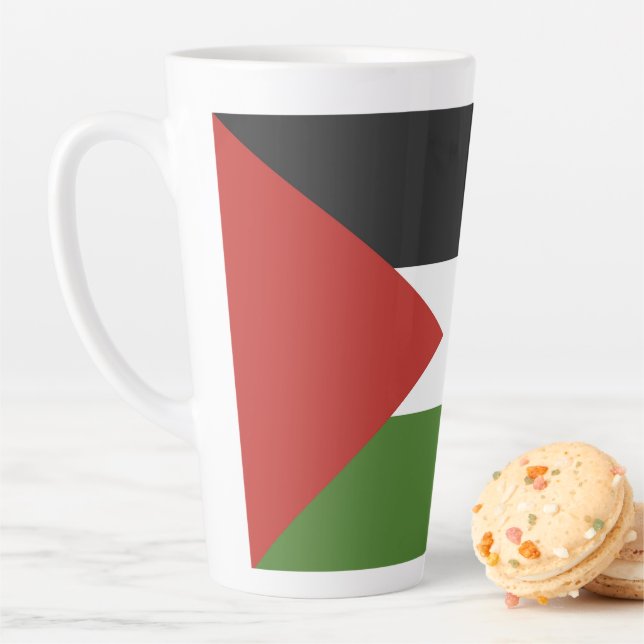 Palestine flag latte mug (In Situ)
