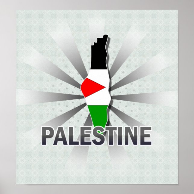 Palestine Flag Map 2.0 Poster (Front)