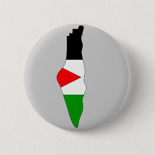 Palestine flag map 6 cm round badge