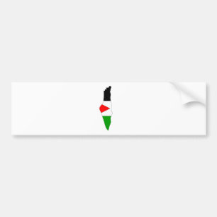 Palestine Flag Map full size Bumper Sticker