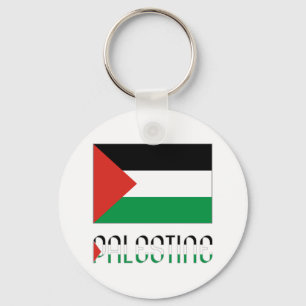 Palestine Flag & Name Key Ring
