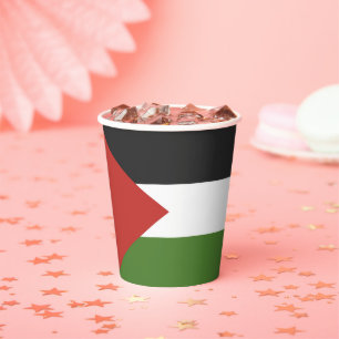 Palestine flag paper cups