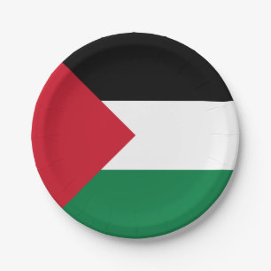 Palestine Flag Paper Plate