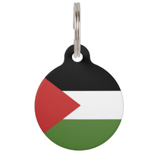 Palestine flag pet tag