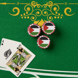Palestine flag poker chips