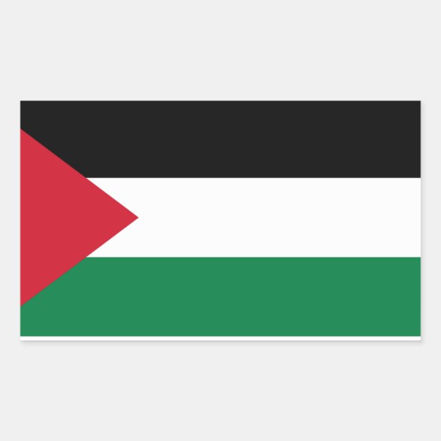 Palestine Flag Rectangular Sticker (Front)
