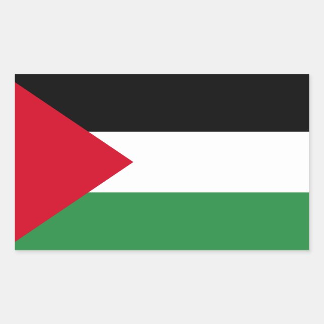 Palestine Flag Rectangular Sticker (Front)