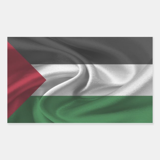Palestine Flag Rectangular Sticker (Front)