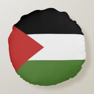 Palestine flag round cushion