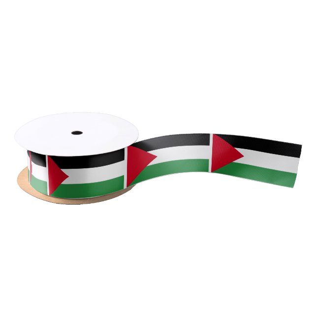 Palestine Flag Satin Ribbon (Spool)